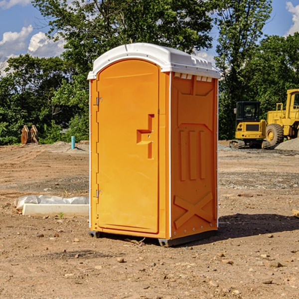 can i customize the exterior of the portable toilets with my event logo or branding in Frisco City